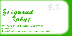 zsigmond kohut business card